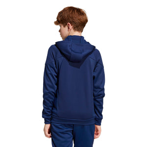 ADI JR TIRO 25 FULL ZIP HOODY TEAM NAVY BLUE