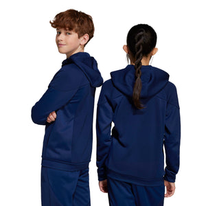ADI JR TIRO 25 FULL ZIP HOODY TEAM NAVY BLUE