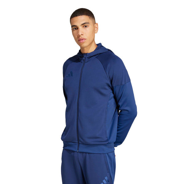 ADI TIRO 25 FULL ZIP HOODY TEAM NAVY BLUE