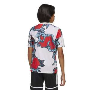 ADI JR BAYERN 24-25 PRE-MATCH JERSEY TEAM POWER RED/LIGHT AQUA