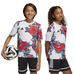 ADI JR BAYERN 24-25 PRE-MATCH JERSEY TEAM POWER RED/LIGHT AQUA