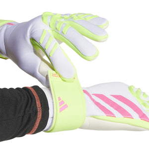 ADI PREDATOR GLOVE LEAGUE WHITE/LUCID LEMON/PINK