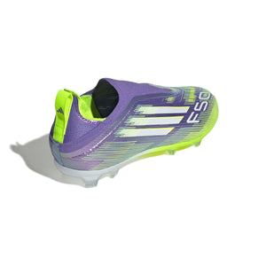 ADI JR F50 ELITE LL FG PURPLE RUSH/LUCID LEMON