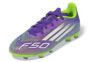 ADI JR F50 LEAGUE FG PURPLE RUSH/LUCID LEMON