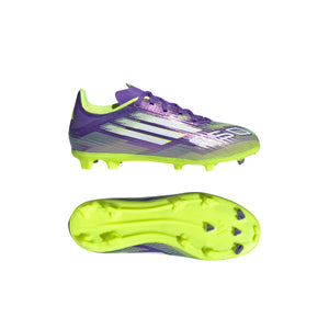 ADI JR F50 LEAGUE FG PURPLE RUSH/LUCID LEMON