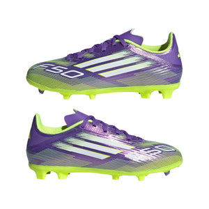 ADI JR F50 LEAGUE FG PURPLE RUSH/LUCID LEMON