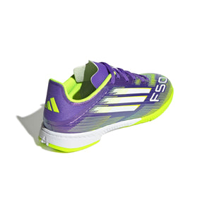 ADI JR F50 LEAGUE IC PURPLE RUSH/LUCID LEMON
