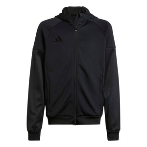 ADI JR TIRO 25 FULL ZIP HOODY BLACK