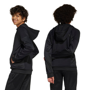 ADI JR TIRO 25 FULL ZIP HOODY BLACK