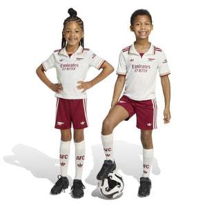ADI JR ARSENAL 25-26 THIRD MINIKIT CLOUD WHITE/BURGUNDY