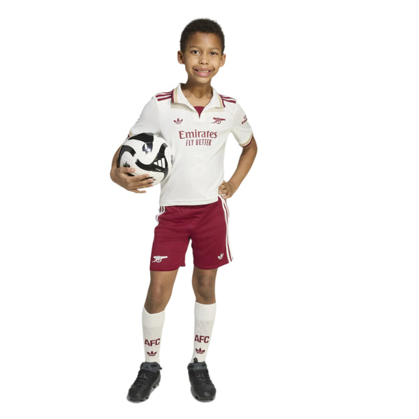 ADI JR ARSENAL 25-26 THIRD MINIKIT CLOUD WHITE/BURGUNDY