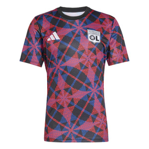 ADI LYON 25-26 PRE-MATCH JERSEY BLACK/RED/BLUE