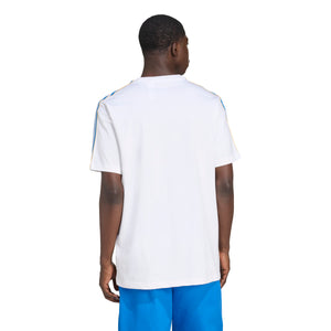 ADI REAL 25-26 ICON TEE WHITE/BLUE BIRD