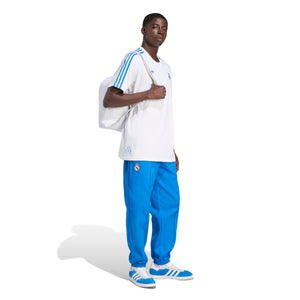 ADI REAL 25-26 ICON TEE WHITE/BLUE BIRD