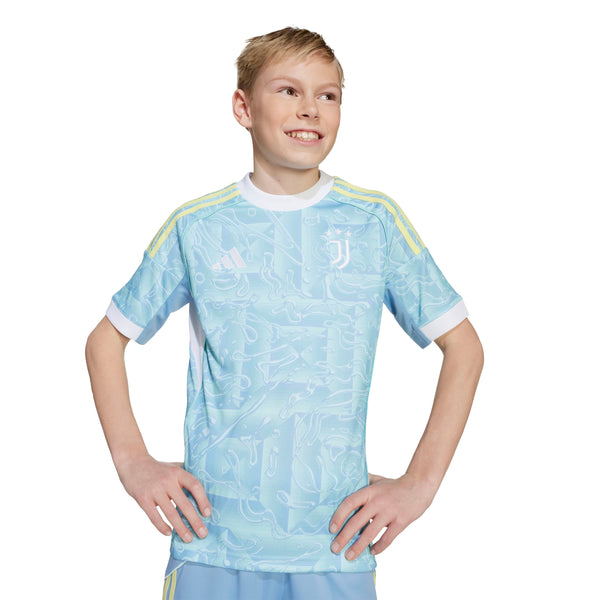 ADI JR JUVE 25-26 AWAY JERSEY ASH BLUE