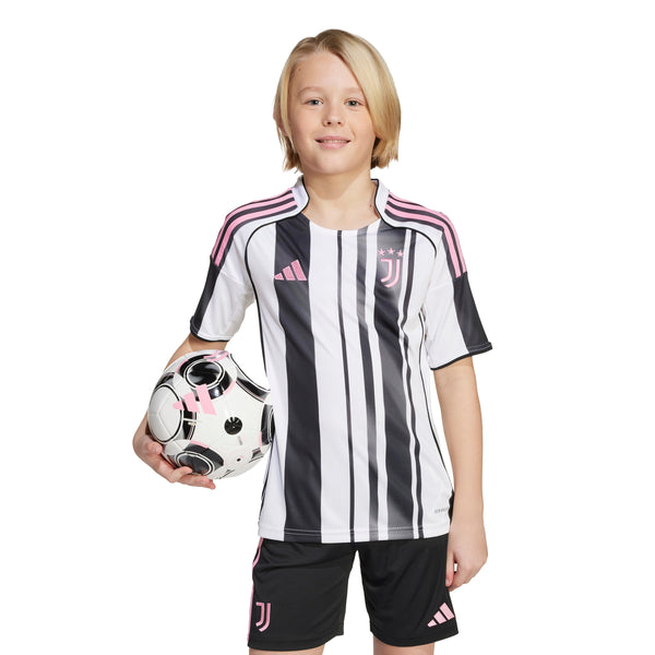 ADI JR JUVE 25-26 HOME JERSEY WHITE/BLACK/PINK