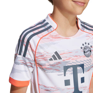 ADI JR BAYERN 25-26 AWAY JERSEY WHITE/GREY/RED