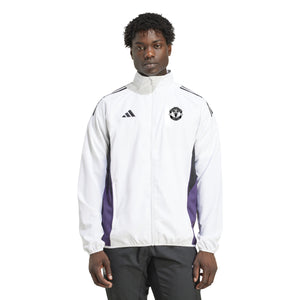 ADI MAN U 25-26  PRESENTATION JACKET WHITE/AURORA PLUM