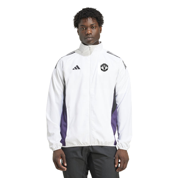 ADI MAN U 25-26  PRESENTATION JACKET WHITE/AURORA PLUM