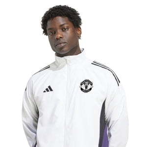 ADI MAN U 25-26  PRESENTATION JACKET WHITE/AURORA PLUM