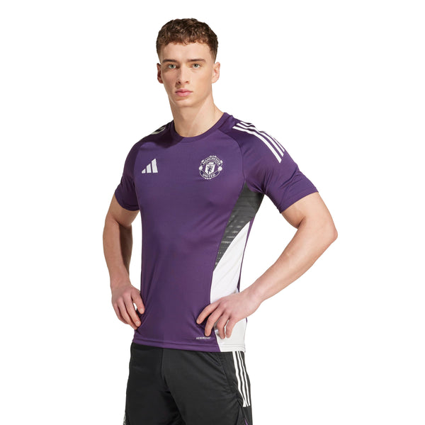 ADI MAN U 25-26 TR JERSEY AURORA PLUM/WHITE