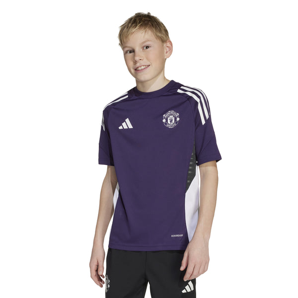 ADI JR MAN U 25-26 TR JERSEY AURORA PLUM/WHITE