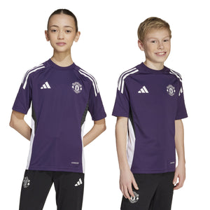 ADI JR MAN U 25-26 TR JERSEY AURORA PLUM/WHITE