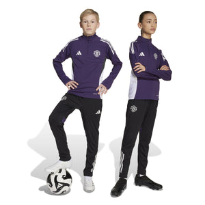 ADI JR MAN U 25-26 TR PANT BLACK/AURORA PLUM