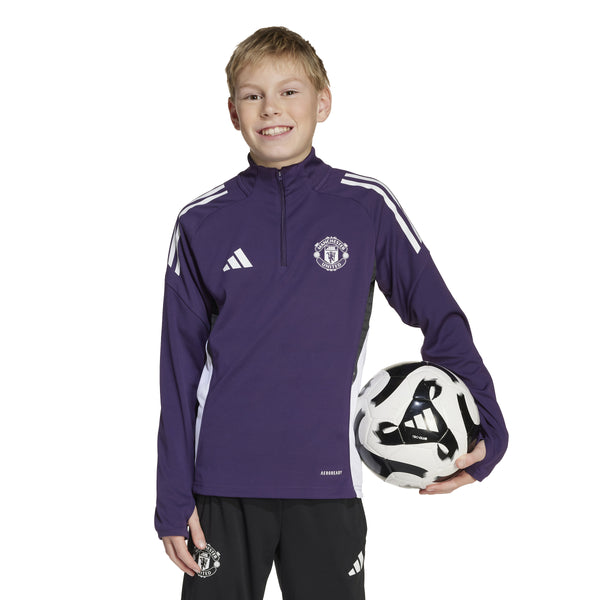 ADI JR MAN U 25-26 TR TOP AURORA PLUM/WHITE