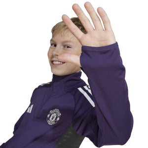 ADI JR MAN U 25-26 TR TOP AURORA PLUM/WHITE
