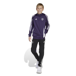 ADI JR MAN U 25-26 TR HOODY AURORA PLUM/WHITE