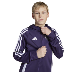 ADI JR MAN U 25-26 TR HOODY AURORA PLUM/WHITE