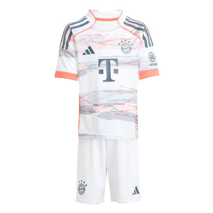 ADI JR BAYERN 25-26 AWAY MINIKIT WHITE/GREY/RED