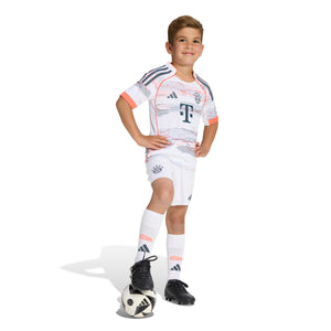 ADI JR BAYERN 25-26 AWAY MINIKIT WHITE/GREY/RED