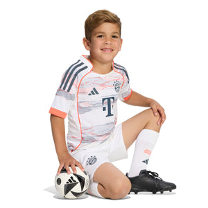 ADI JR BAYERN 25-26 AWAY MINIKIT WHITE/GREY/RED