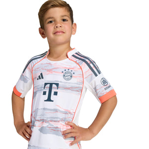 ADI JR BAYERN 25-26 AWAY MINIKIT WHITE/GREY/RED