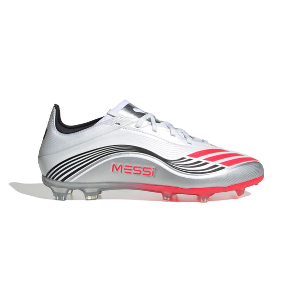 ADI JR F50 ELITE FG MESSI SILVER/LUCID RED