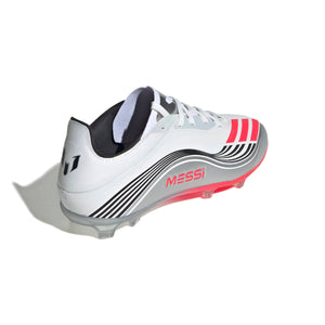 ADI JR F50 ELITE FG MESSI SILVER/LUCID RED