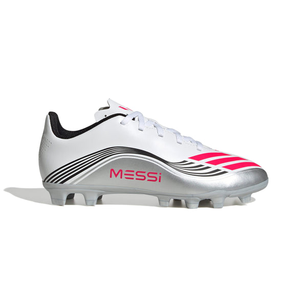 ADI JR F50 CLUB FG MESSI SILVER/LUCID RED