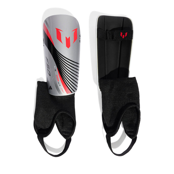 ADI JR MESSI SHINGUARD MATCH SILVER/LUCID RED