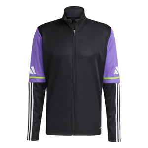 ADI SQUADRA25 TRACK JACKET BLACK/PURPLE RUSH