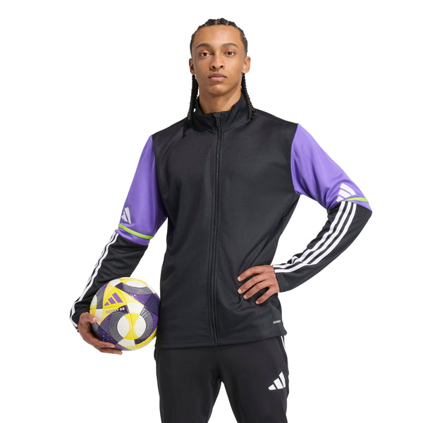 ADI SQUADRA25 TRACK JACKET BLACK/PURPLE RUSH