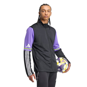 ADI SQUADRA25 TRACK JACKET BLACK/PURPLE RUSH