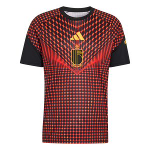 ADI BELGIE WC26 HOME PRE-MATCH JERSEY BLACK/RED