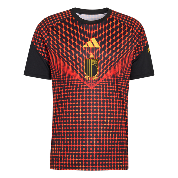 ADI BELGIE WC26 HOME PRE-MATCH JERSEY BLACK/RED
