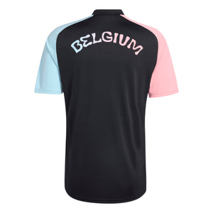 ADI BELGIE WC26 AWAY PRE-MATCH JERSEY BLACK/SUPER POP