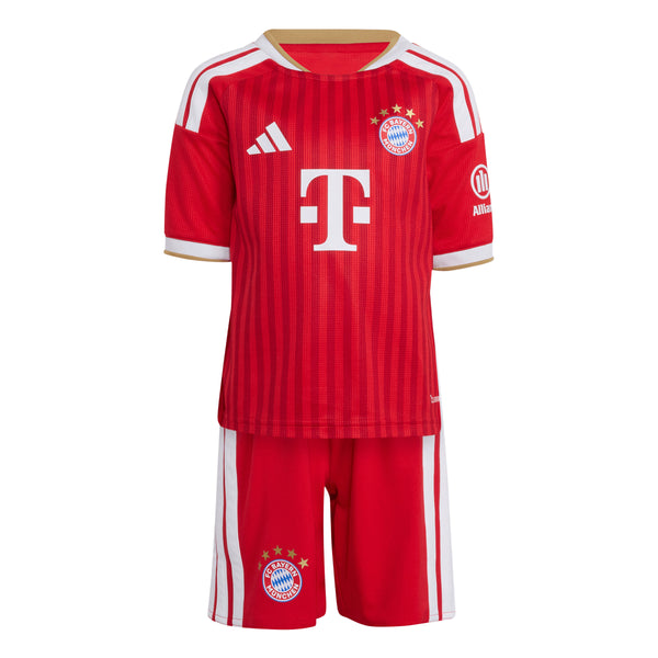 ADI JR BAYERN 26-27 HOME MINIKIT BETTER SCARLET/WHITE