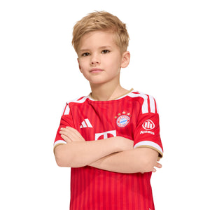 ADI JR BAYERN 26-27 HOME MINIKIT BETTER SCARLET/WHITE