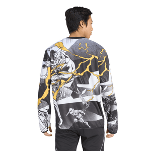 ADI REAL 25-26 PRE-MATCH WARM TOP WHITE/BLACK/BOLD GOLD