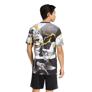 ADI REAL 25-26 PRE-MATCH JERSEY WHITE/BLACK/BOLD GOLD